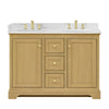 Custom image for Honey Oak with Brushed Gold Trim / Carrara Cultured Marble / No Mirror