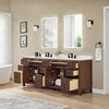 Custom image for Dark Walnut with Matte Black Trim / Giotto Quartz / No Mirror
