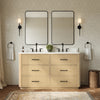 Custom image for Scandinavian Oak with Matte Black Trim / White Quartz / No Mirror