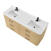Custom image for Scandinavian Oak with Matte Black Trim / White Quartz / No Mirror