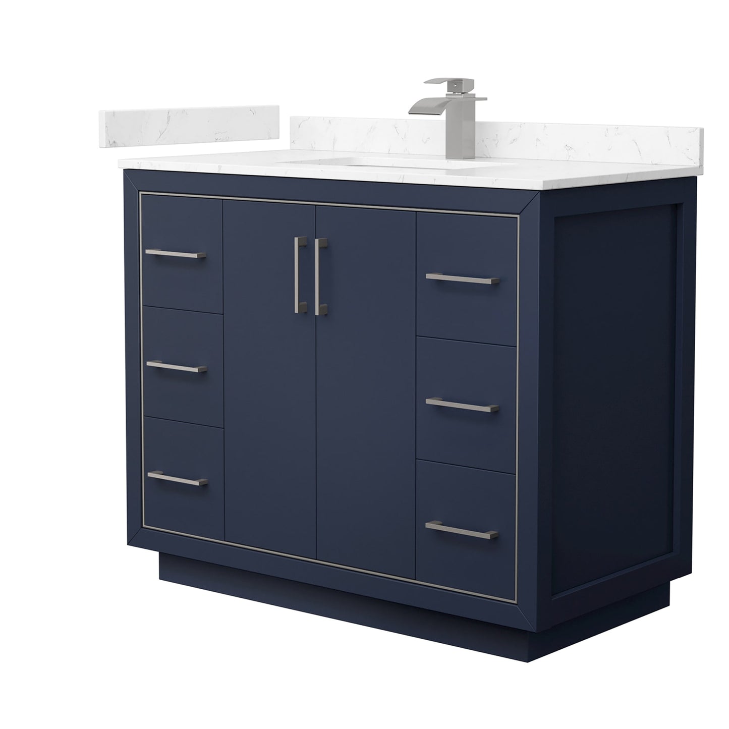 Icon Bathroom Vanity with Countertop 42 inch Single Sink Single hole Faucet Setup