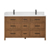 Custom image for Toasted Walnut with Matte Black Trim / Giotto Quartz / No Mirror