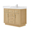 Custom image for Rift Oak with Brushed Nickel Trim / Giotto Quartz / No Mirror
