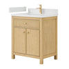 Custom image for Scandinavian Oak with Satin Bronze Trim / Giotto Quartz / No Mirror