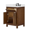 Custom image for Dark Walnut with Matte Black Trim / Carrara Cultured Marble / No Mirror