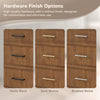 Custom image for Toasted Walnut with Satin Bronze Trim / White Quartz / No Mirror