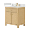 Custom image for Scandinavian Oak with Satin Bronze Trim / Giotto Quartz / No Mirror