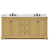 Custom image for Honey Oak with Matte Black Trim / Giotto Quartz / No Mirror