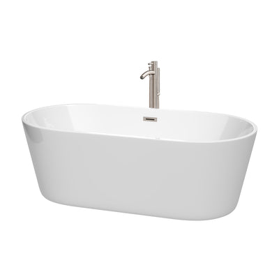 Carissa CD Freestanding Acrylic Bathtub With Faucet 67 inch