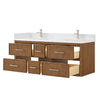 Custom image for Toasted Walnut with Brushed Nickel Trim / White Quartz / No Mirror