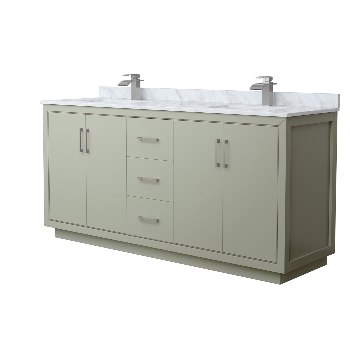 Icon Bathroom Vanity with Countertop 72 inch Double Sink Single hole Faucet Setup