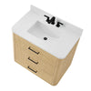 Custom image for Scandinavian Oak with Matte Black Trim / Giotto Quartz / No Mirror