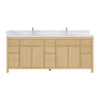 Custom image for Scandinavian Oak with Brushed Nickel Trim / White Quartz / No Mirror