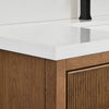 Custom image for Toasted Walnut with Matte Black Trim / White Quartz / No Mirror