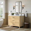 Custom image for Scandinavian Oak with Matte Black Trim / Giotto Quartz / No Mirror