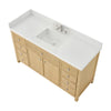 Custom image for Scandinavian Oak with Brushed Nickel Trim / White Quartz / No Mirror