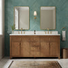 Custom image for Toasted Walnut with Satin Bronze Trim / White Quartz / No Mirror
