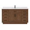 Custom image for Dark Oak with Matte Black Trim / Carrara Cultured Marble / No Mirror