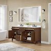 Custom image for Dark Walnut with Matte Black Trim / White Cultured Marble / No Mirror