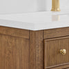 Custom image for Toasted Walnut with Satin Bronze Trim / Giotto Quartz / No Mirror