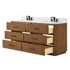 Custom image for Toasted Walnut with Matte Black Trim / White Quartz / No Mirror