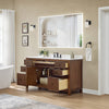 Custom image for Dark Walnut with Matte Black Trim / White Cultured Marble / No Mirror