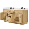 Custom image for Rift Oak with Matte Black Trim / Carrara Cultured Marble / No Mirror