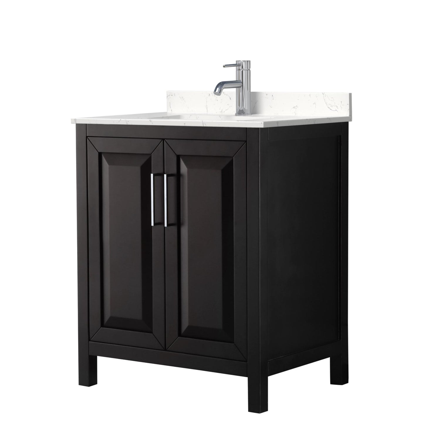 Daria Bathroom Vanity with Countertop 30 inch Single Sink Single hole Faucet Setup