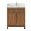 Custom image for Toasted Walnut with Satin Bronze Trim / Giotto Quartz / No Mirror