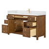 Custom image for Toasted Walnut with Satin Bronze Trim / White Quartz / No Mirror