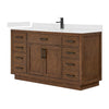 Custom image for Dark Oak with Matte Black Trim / Giotto Quartz / No Mirror