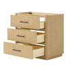 Custom image for Scandinavian Oak with Matte Black Trim / No Mirror