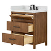 Custom image for Toasted Walnut with Matte Black Trim / Giotto Quartz / No Mirror