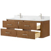 Custom image for Toasted Walnut with Brushed Nickel Trim / Giotto Quartz / No Mirror