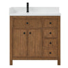 Custom image for Toasted Walnut with Matte Black Trim / Giotto Quartz / No Mirror