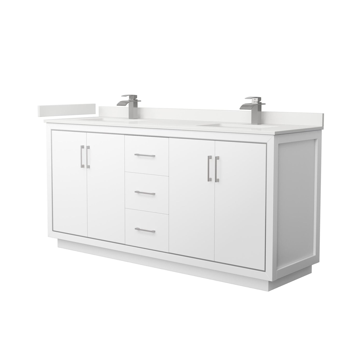 Icon Bathroom Vanity with Countertop 72 inch Double Sink Single hole Faucet Setup