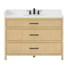 Custom image for Scandinavian Oak with Matte Black Trim / White Quartz / No Mirror