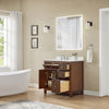 Custom image for Dark Walnut with Brushed Nickel Trim / Carrara Cultured Marble / No Mirror