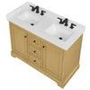 Custom image for Honey Oak with Matte Black Trim / Giotto Quartz / No Mirror