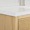 Custom image for Scandinavian Oak with Brushed Nickel Trim / White Quartz / No Mirror