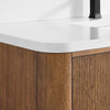 Custom image for Toasted Walnut with Matte Black Trim / White Quartz / No Mirror