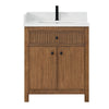 Custom image for Toasted Walnut with Matte Black Trim / Giotto Quartz / No Mirror