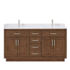 Custom image for Dark Oak with Brushed Nickel Trim / White Cultured Marble / No Mirror