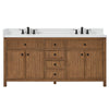 Custom image for Toasted Walnut with Matte Black Trim / White Quartz / No Mirror