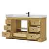 Custom image for Honey Oak with Matte Black Trim / Giotto Quartz / No Mirror