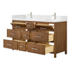 Custom image for Toasted Walnut with Brushed Nickel Trim / White Quartz / No Mirror