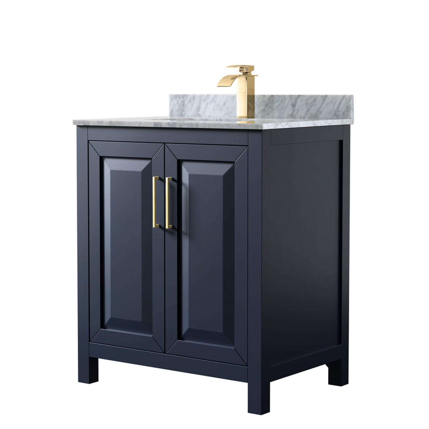 Daria Bathroom Vanity with Countertop 30 inch Single Sink Single hole Faucet Setup