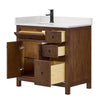 Custom image for Dark Walnut with Matte Black Trim / Giotto Quartz / No Mirror