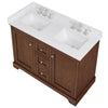 Custom image for Dark Walnut with Polished Chrome Trim / White Cultured Marble / No Mirror