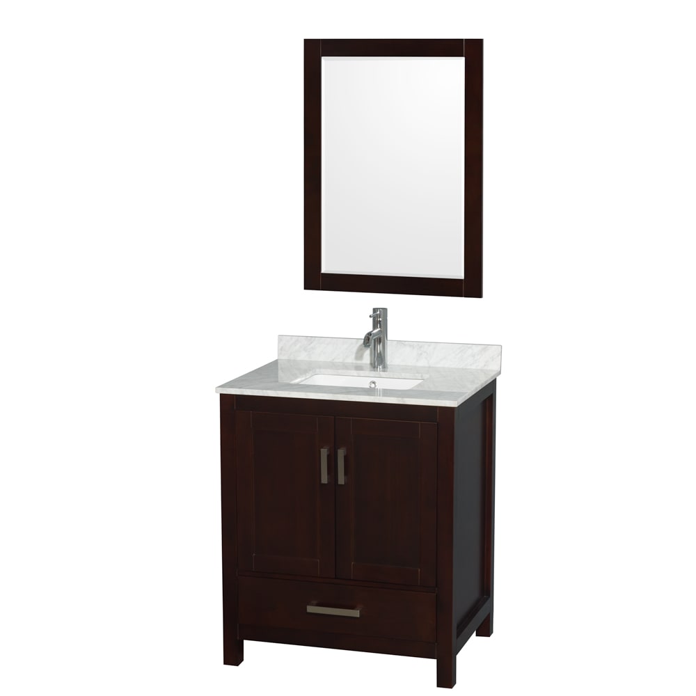 Sheffield Bathroom Vanity with Countertop 30 inch Single Sink Single hole Faucet Setup
